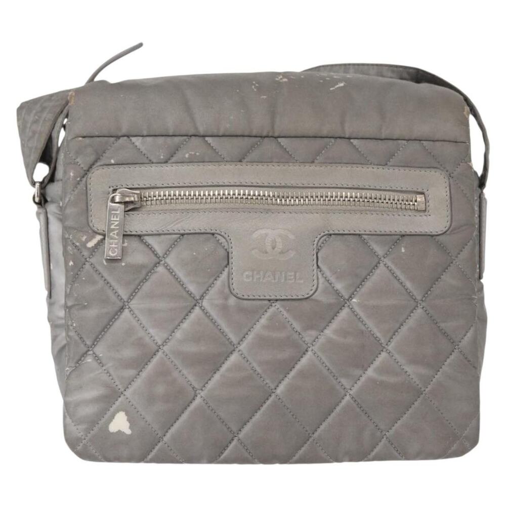 Chanel Nylon Cococoon Shoulder Bag Gray